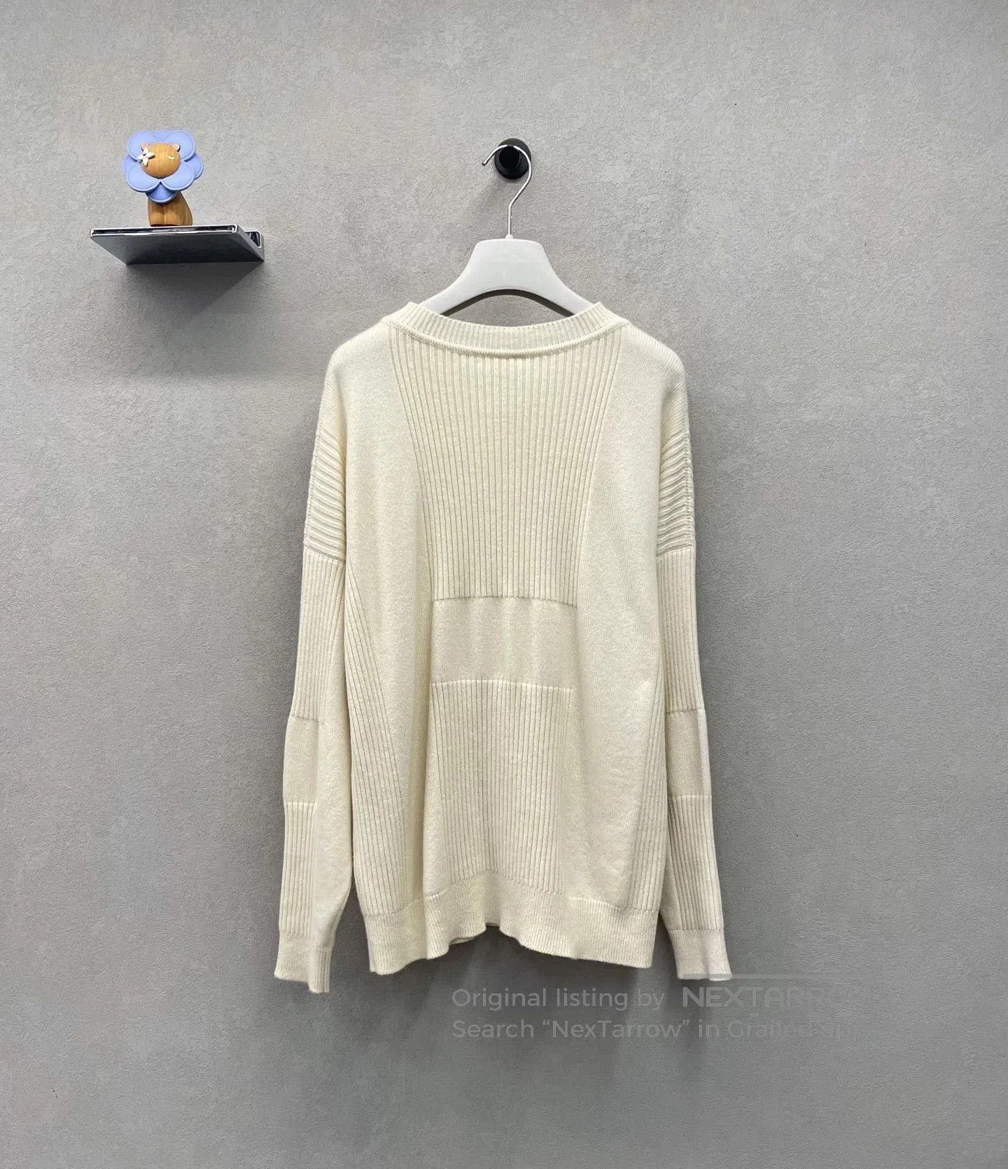 Hermes New Hermes Cream White Knit Sweater. Size XS / US 0-2 / IT 36-38 - 2 Thumbnail