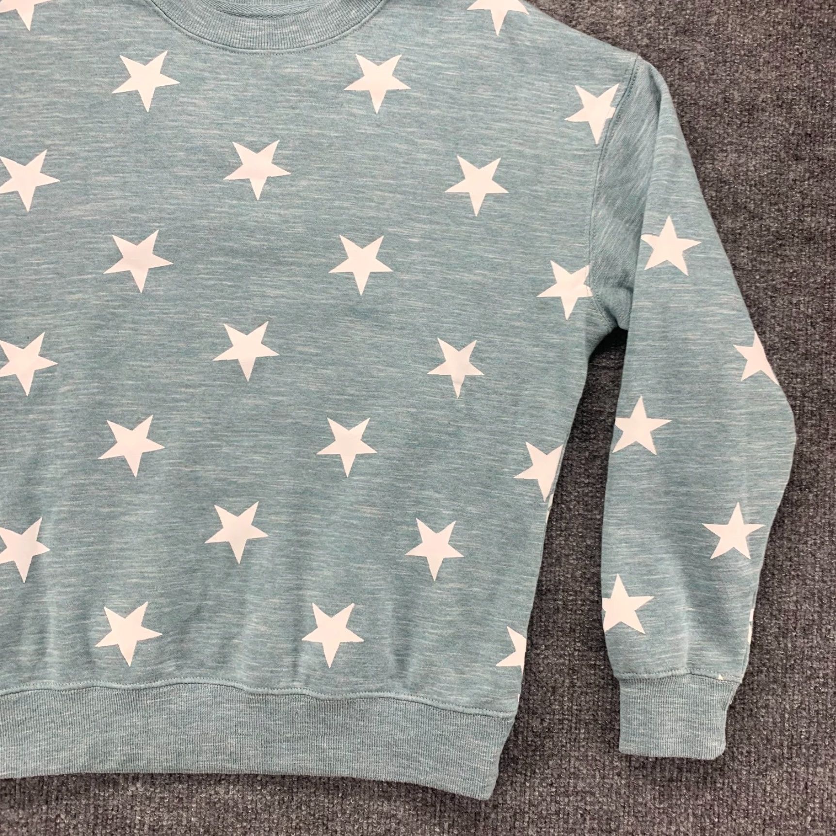 Vintage Reflex Sweatshirt Womens Small Blue Star Print Pullover Cotton Polyester Casual Size S / US 4 / IT 40 - 6 Thumbnail