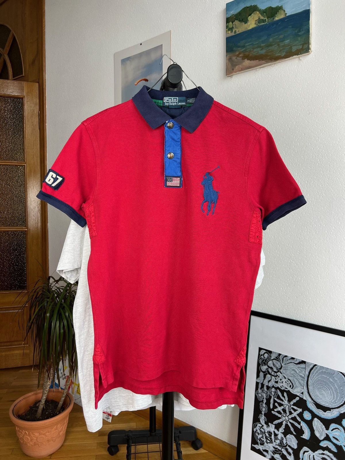 Polo Ralph Lauren × Vintage Polo Ralph Lauren USA flag big pony chief keef y2k swag Size US S / EU 44-46 / 1 - 2 Thumbnail