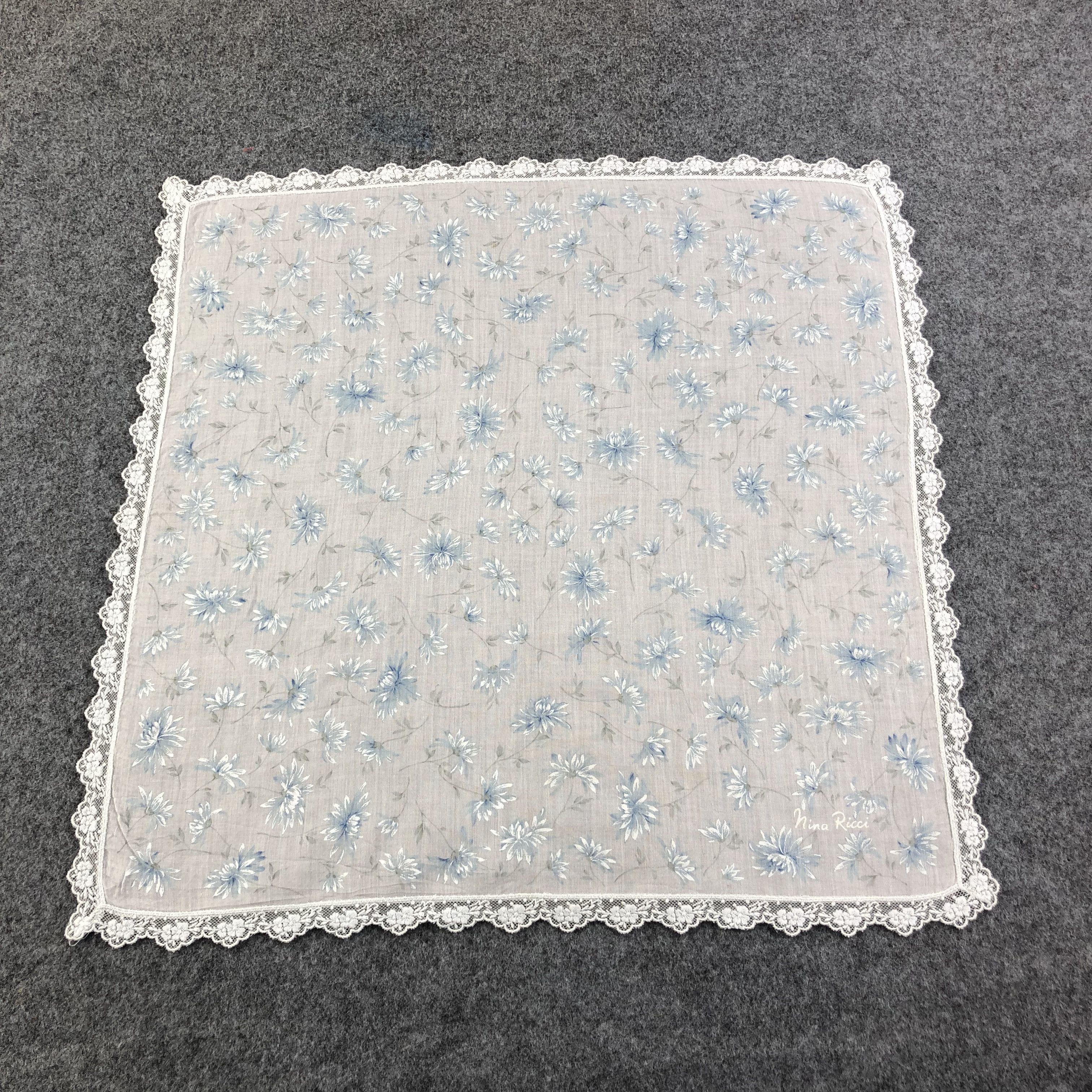 Nina Ricci Nina Ricci Floral Handkerchief Neckerchief Bandana H2251 Size ONE SIZE - 2 Thumbnail