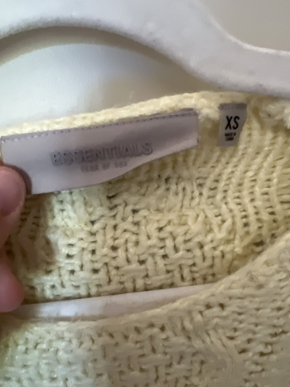 Essentials Pale yellow heavy duty essentials cable knot sweater Size US XS / EU 42 / 0 - 4 Thumbnail