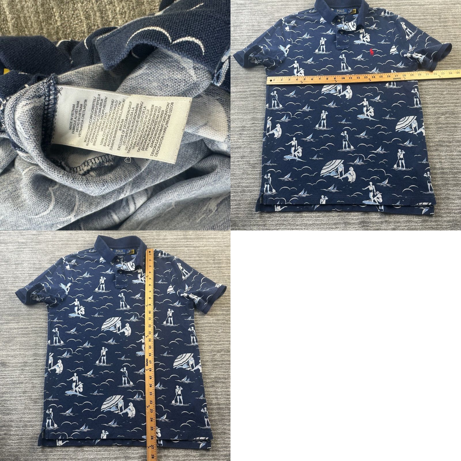 Polo Ralph Lauren Polo Ralph Lauren Shirt Mens Medium Blue Hawaiian All Over Print Pony Sailing Size US M / EU 48-50 / 2 - 8 Thumbnail