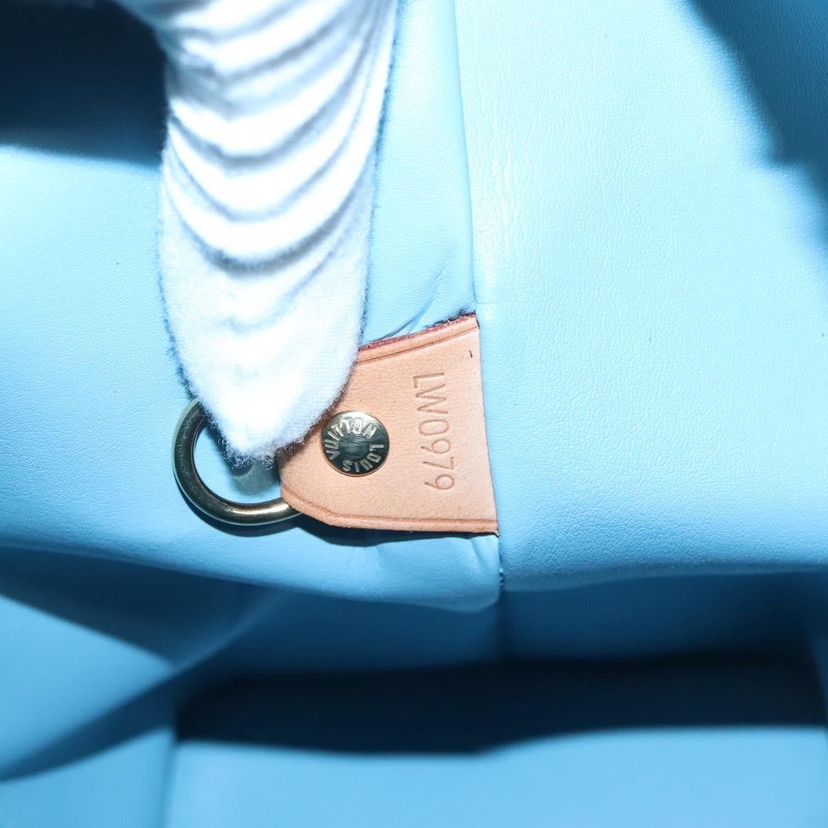 Louis Vuitton LOUIS VUITTON Monogram Vernis Houston Hand Bag Baby Blue Size ONE SIZE - 12 Thumbnail