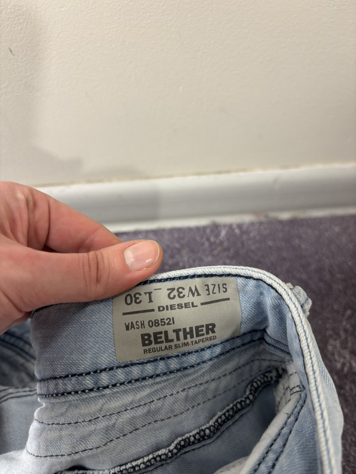 Diesel Diesel Belther Regular Slim Tapered NWT Men’s Denim Jeans Size US 32 / EU 48 - 12 Thumbnail