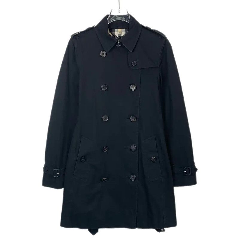 Burberry Burberry Black Cotton Trench Coat for Women Size S / US 4 / IT 40 - 1 Thumbnail