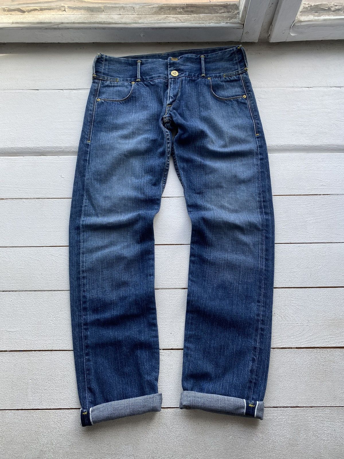 VNTG Levis Blue Fingered Genius Star Selvedge Jeans 32