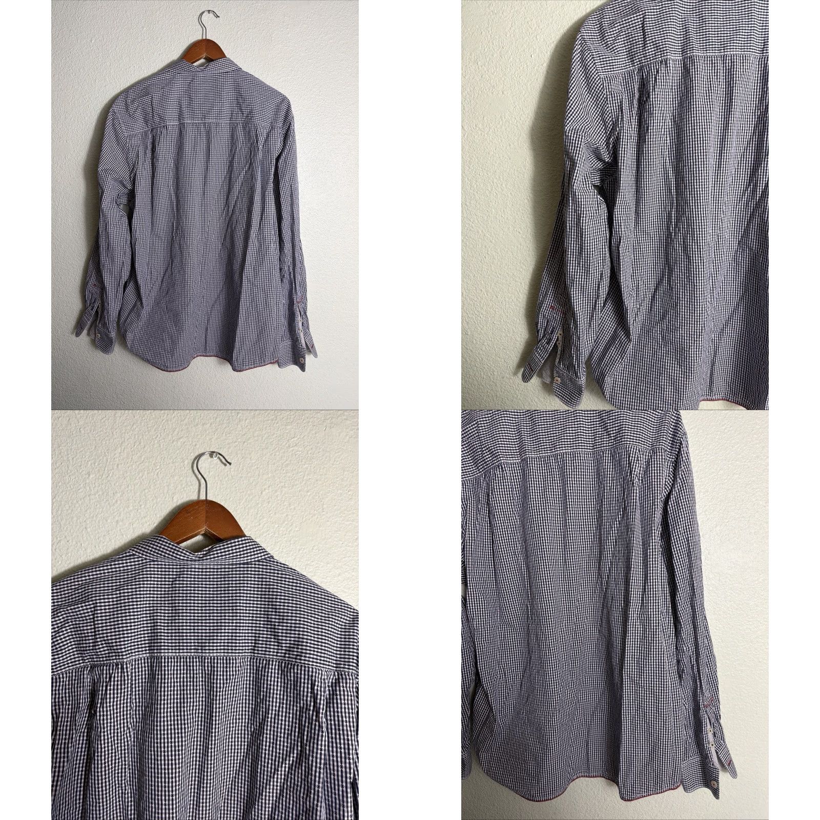 Tommy Bahama Tommy Bahama Button-Up Shirt XL Mens Striped Blue Gray Flip Cuff Size US XL / EU 56 / 4 - 9 Thumbnail