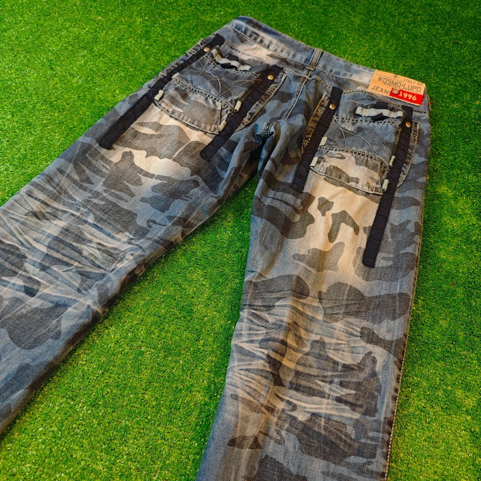 Other Kosmo Lupo Jeans Mens 32x32 Blue Straight acid overdye wash Size US 32 / EU 48 - 5 Thumbnail