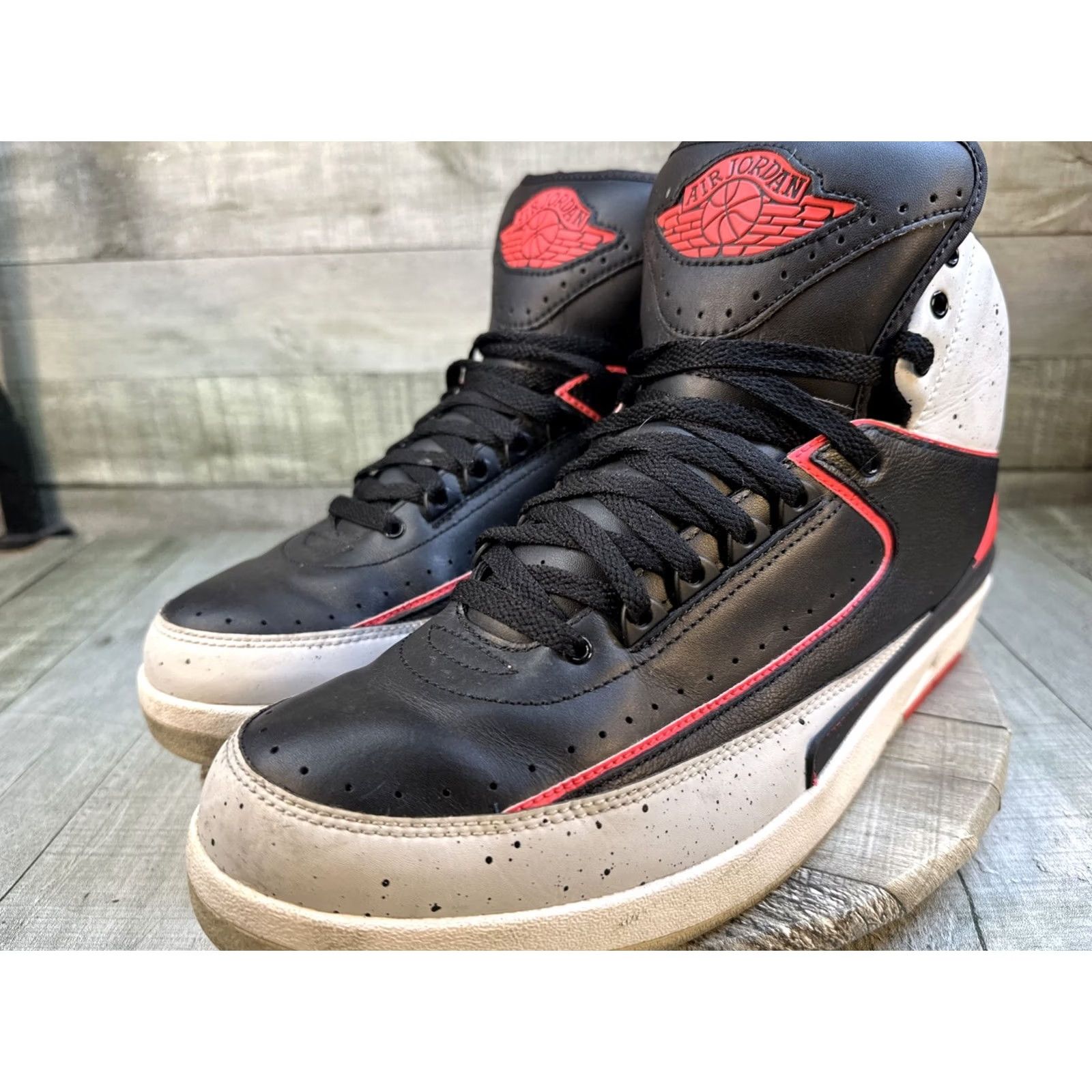 Jordan Brand Air Jordan 2 Retro Infrared 23 Sneaker Men 11.5 Black 2014 Size US 12 / EU 45 - 3 Thumbnail