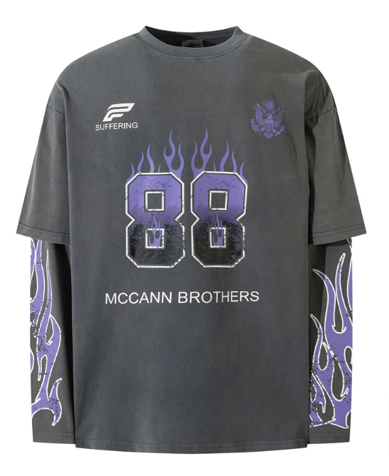 Japanese Brand × Vintage "Purple 88-L" Two Pieces T-shirt Size US L / EU 52-54 / 3 - 1 Thumbnail