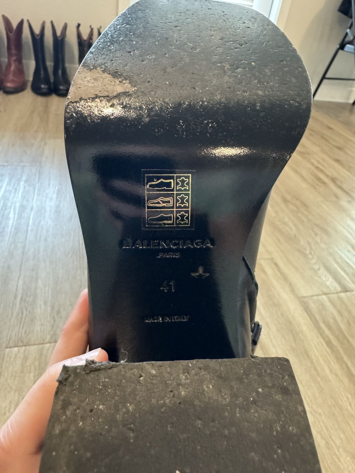 Balenciaga Balenciaga SS17 square toe heel boots Size US 8 / EU 41 - 8 Thumbnail