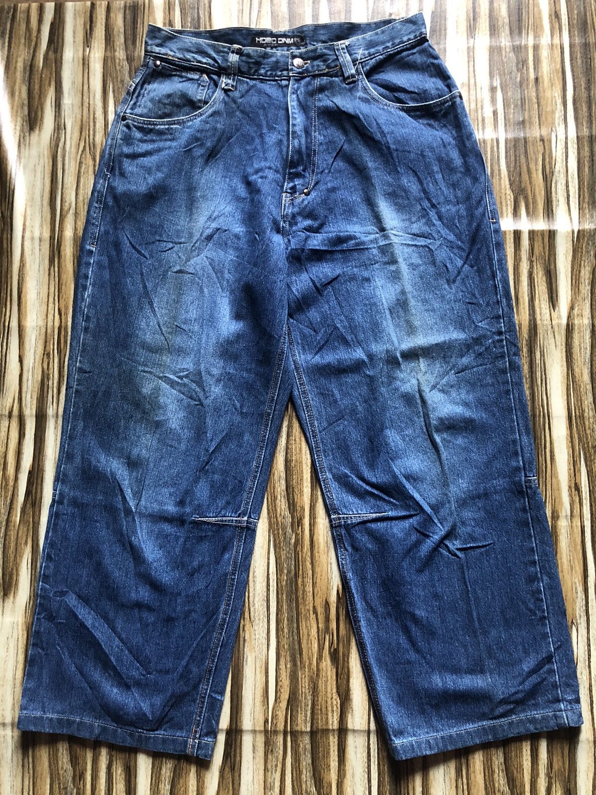 Hobo Grail🔥 Y2K Hobo Baggy Denim Embroidery Fubu Size US 34 / EU 50 - 2 Thumbnail