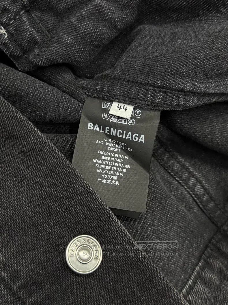 Balenciaga Balenciaga Sinner Destroyed Distressed Denim Jacket Size US S / EU 44-46 / 1 - 8 Thumbnail