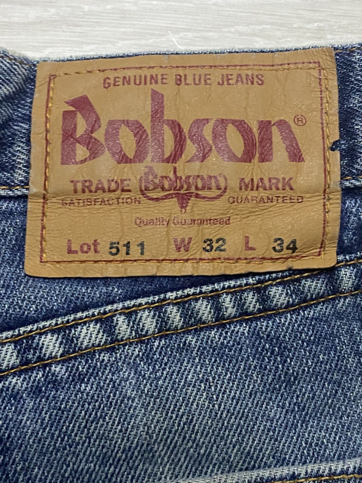 Japanese Brand Vintage Bobson Faded Distressed Baggy Jeans Size US 31 - 13 Thumbnail