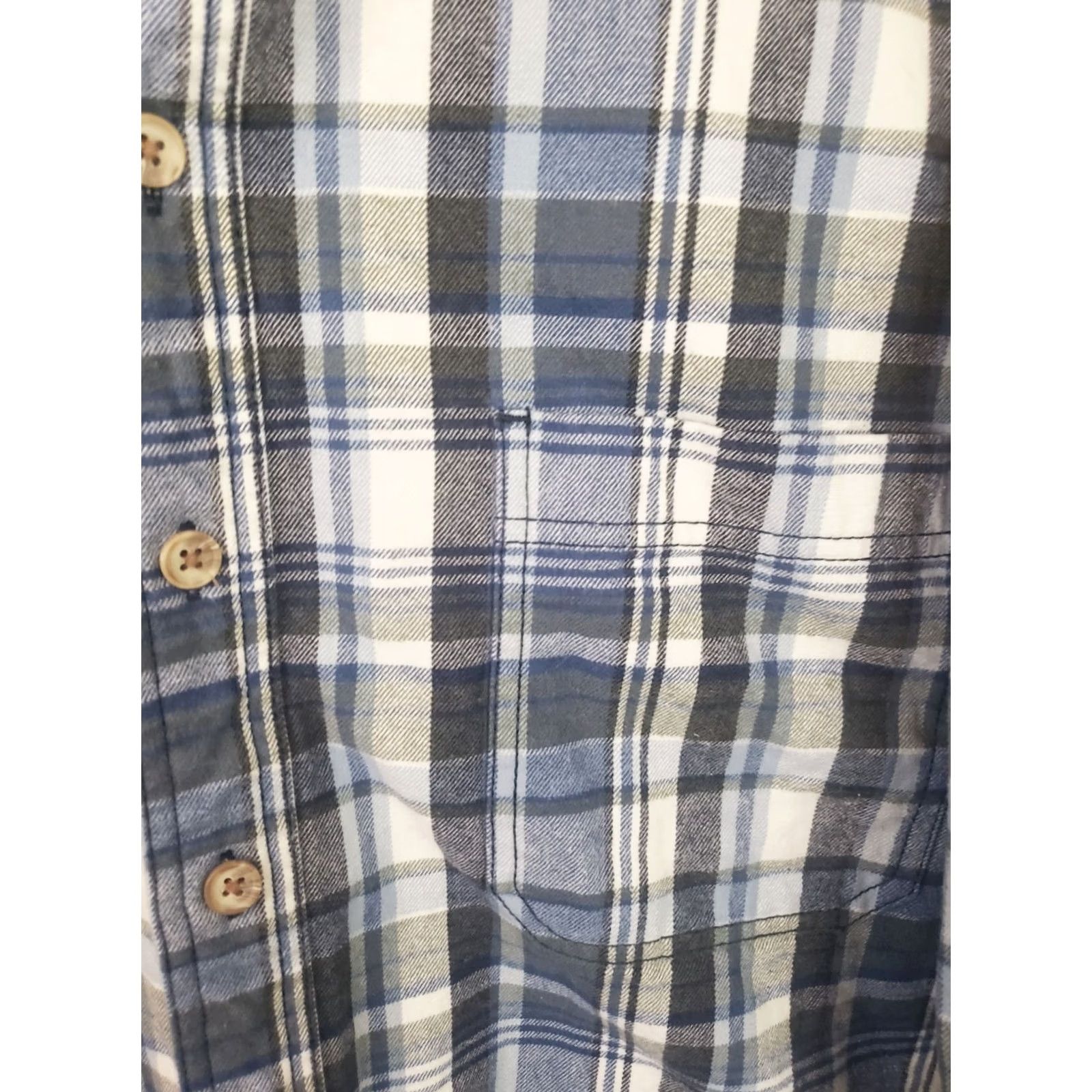 Vintage Ridgecut Toughwear Men's 3XL Blue Plaid Flannel Shirt Heavy 100% Cotton Button-Up Outdoor Size US XXL / EU 58 / 5 - 4 Thumbnail