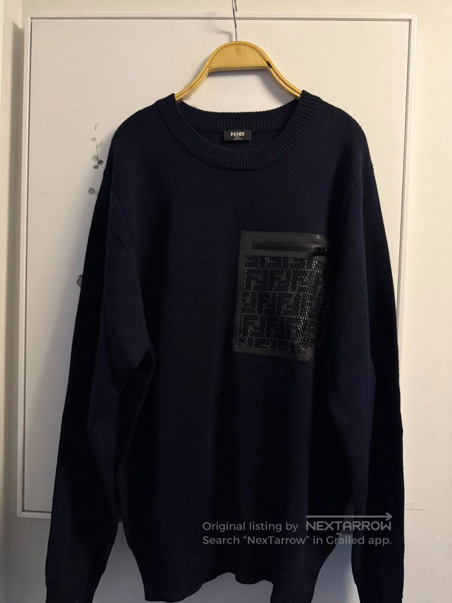 Fendi Fendi Pocket Detail Long Sleeve Sweater. Size US L / EU 52-54 / 3 - 4 Thumbnail