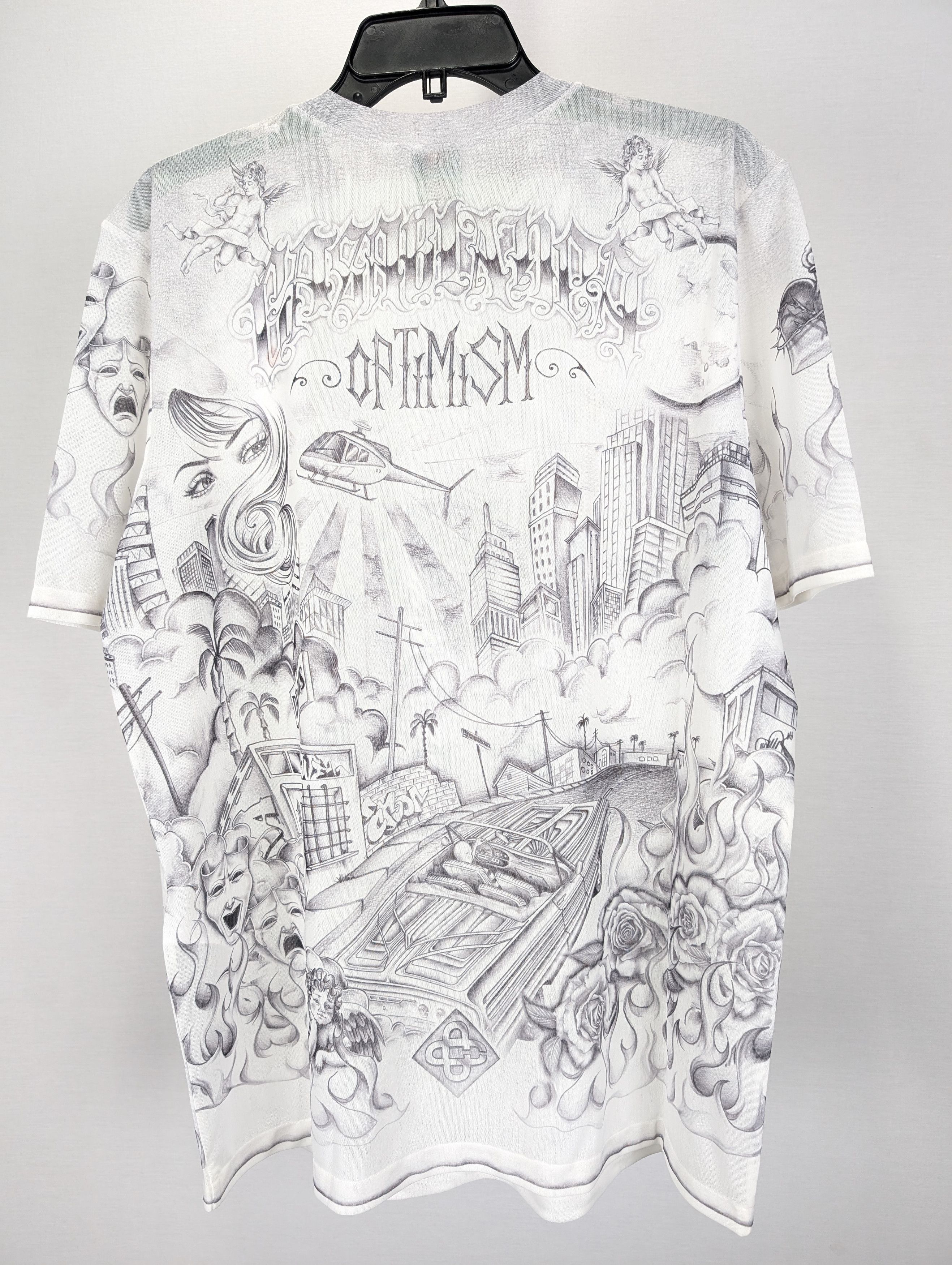 Casablanca o1rshd1 DUP / Printed Crewneck Short Sleeve Mesh Top Tattoo Size US XXL / EU 58 / 5 - 10 Thumbnail