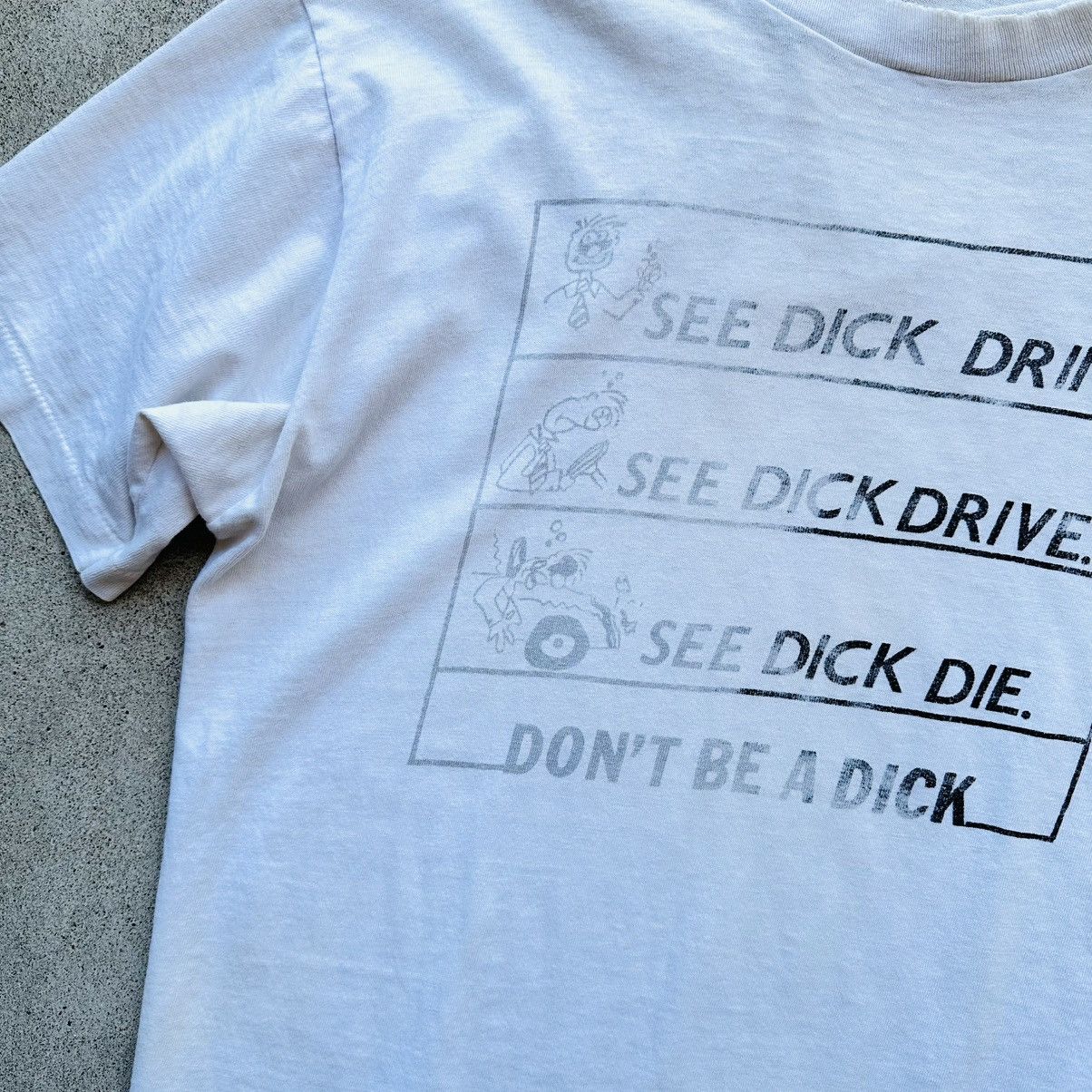 Fruit Of The Loom × Vintage Vintage Drunk Driving Tee Shirt Large Single Stitch Thrashed Size US L / EU 52-54 / 3 - 2 Thumbnail