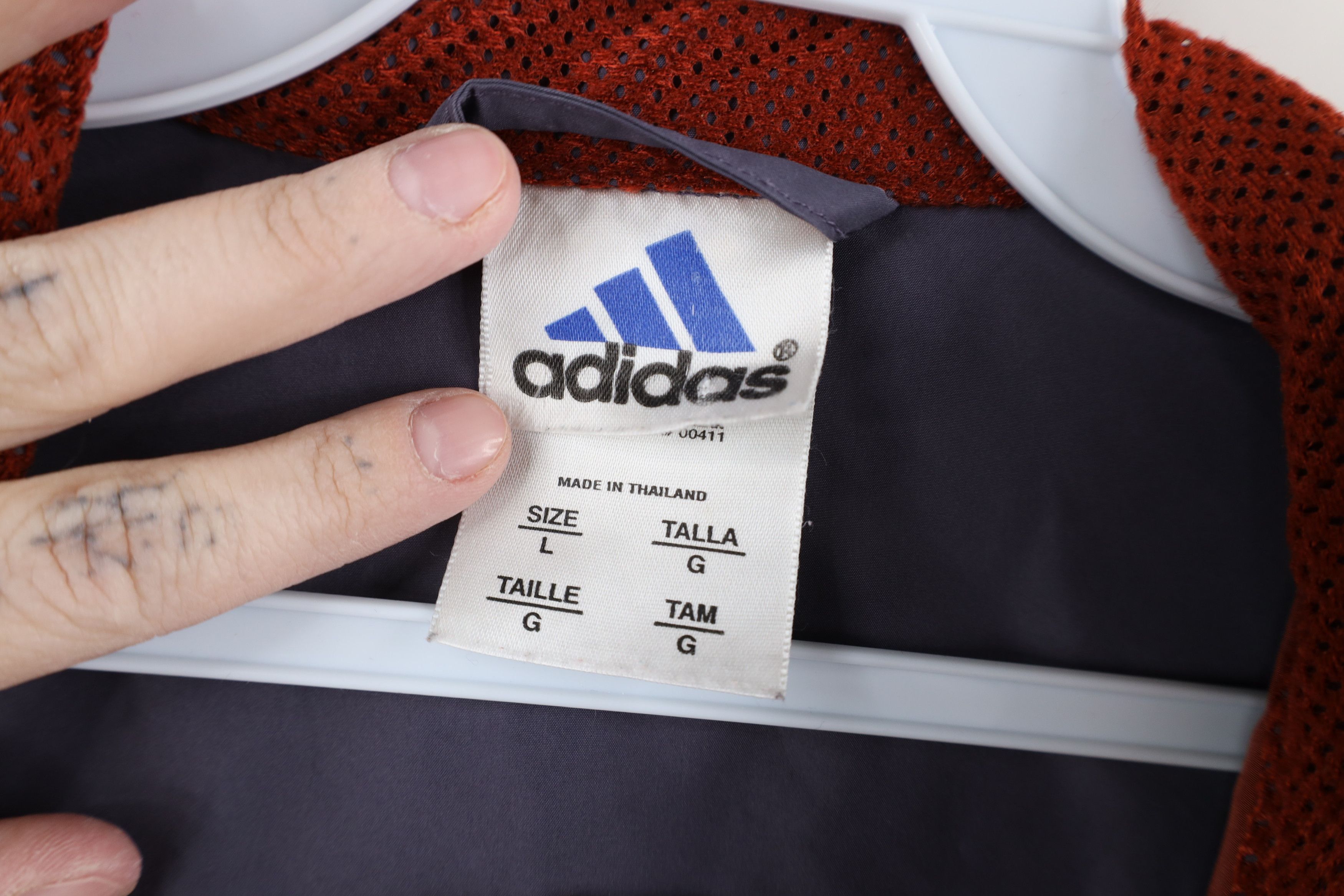 Adidas × Vintage Vintage 90s Adidas Spell Out Reflective Windbreaker Jacket Size US M / EU 48-50 / 2 - 9 Thumbnail