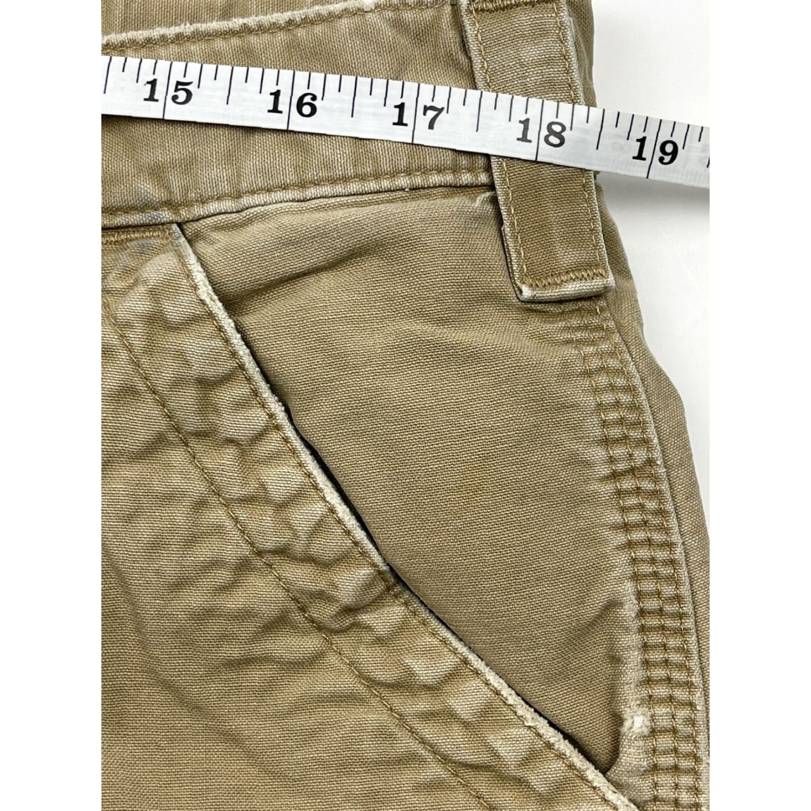 Carhartt VINTAGE Carhartt B151 DKH Canvas Carpenter Work Pants Mens 38 x 34 Straight Leg 5-Pocket Workwear Brown 100% Cotton DKH Size US 38 / EU 54 - 5 Thumbnail