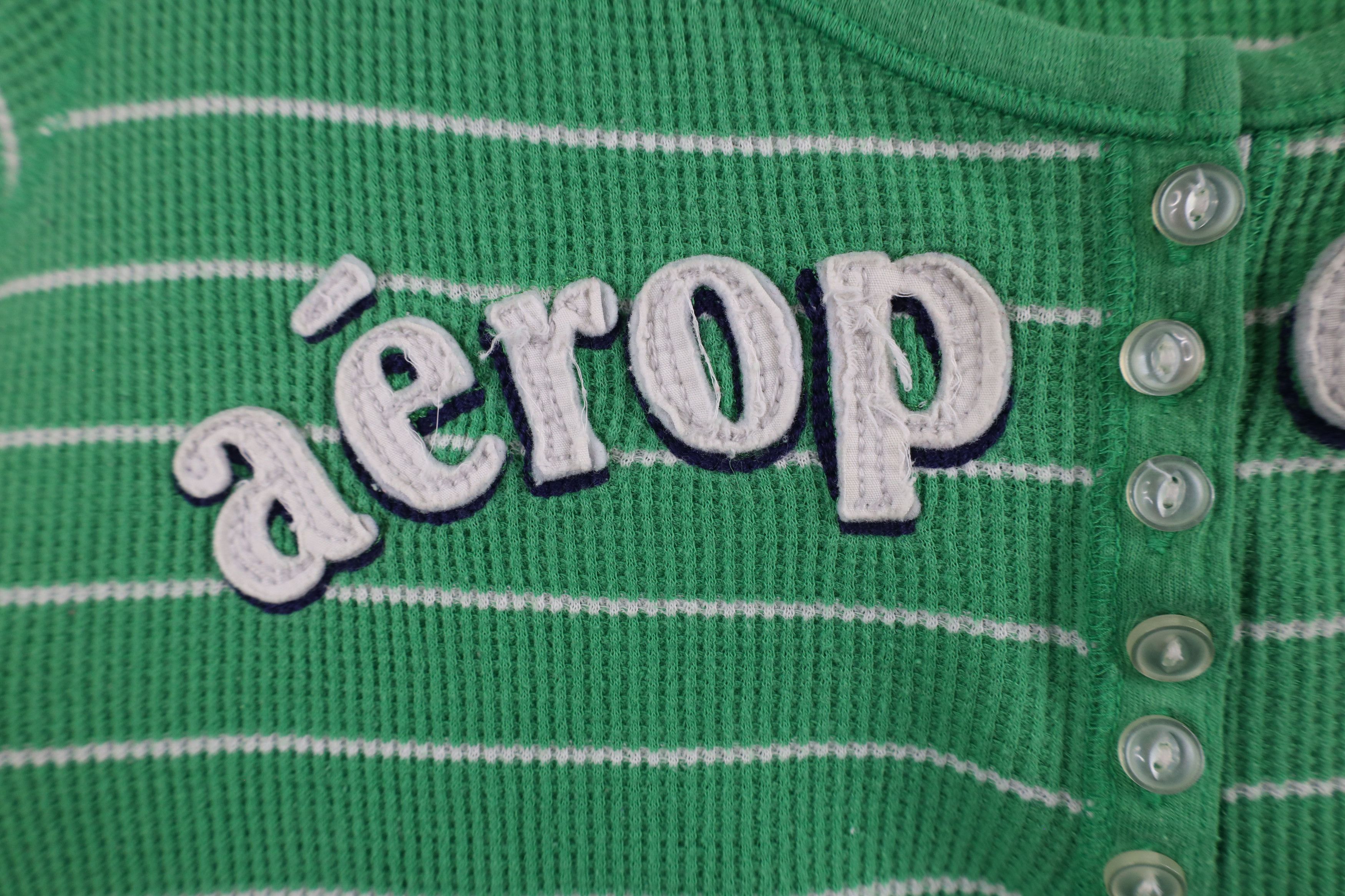 Aeropostale × Vintage Vintage Y2K 90s Aeropostale Thermal Waffle Knit T-Shirt Size L / US 10 / IT 46 - 5 Thumbnail