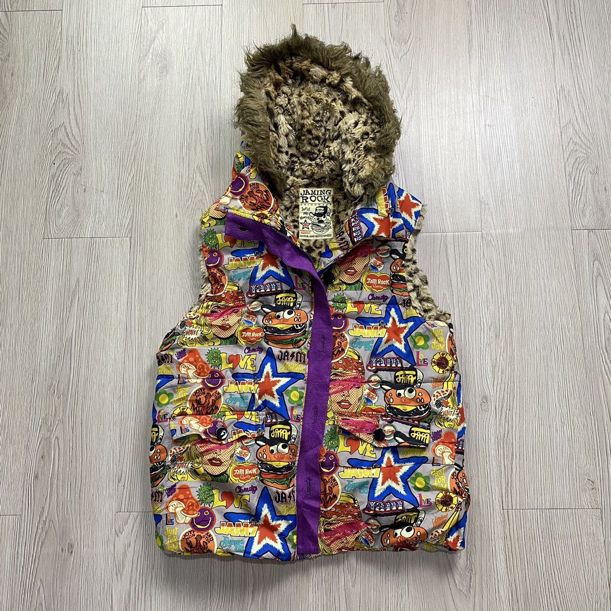 Japanese Brand 2000s Jamming Rock Faux Fur Ghoosedown Vest Size US M / EU 48-50 / 2 - 1 Thumbnail