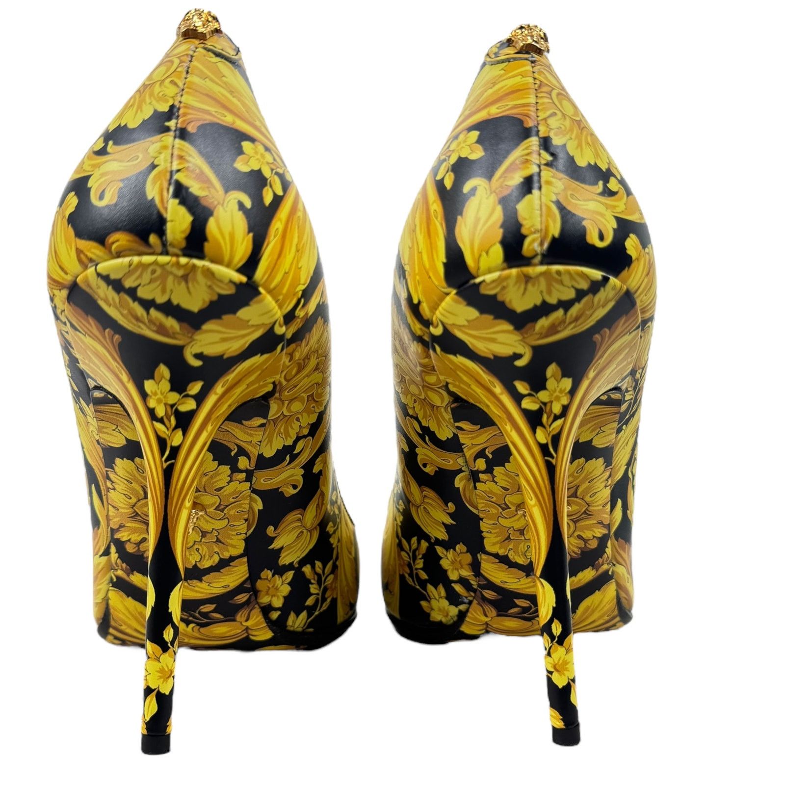Versace Versace Borocco Medusa Leather Heels Pointed Toe Printed Size US 9.5 / IT 39.5 - 6 Thumbnail