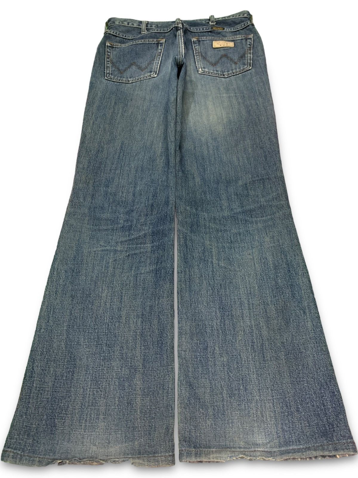Wrangler SALES🔥Vintage Wrangler Mud Wash Distress Flare Style Jeans Size US 30 / EU 46 - 2 Thumbnail