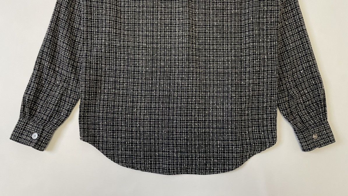 Our Legacy Dark Blue ‘Grid Check Boucle’ Shirt Size US S / EU 44-46 / 1 - 13 Thumbnail