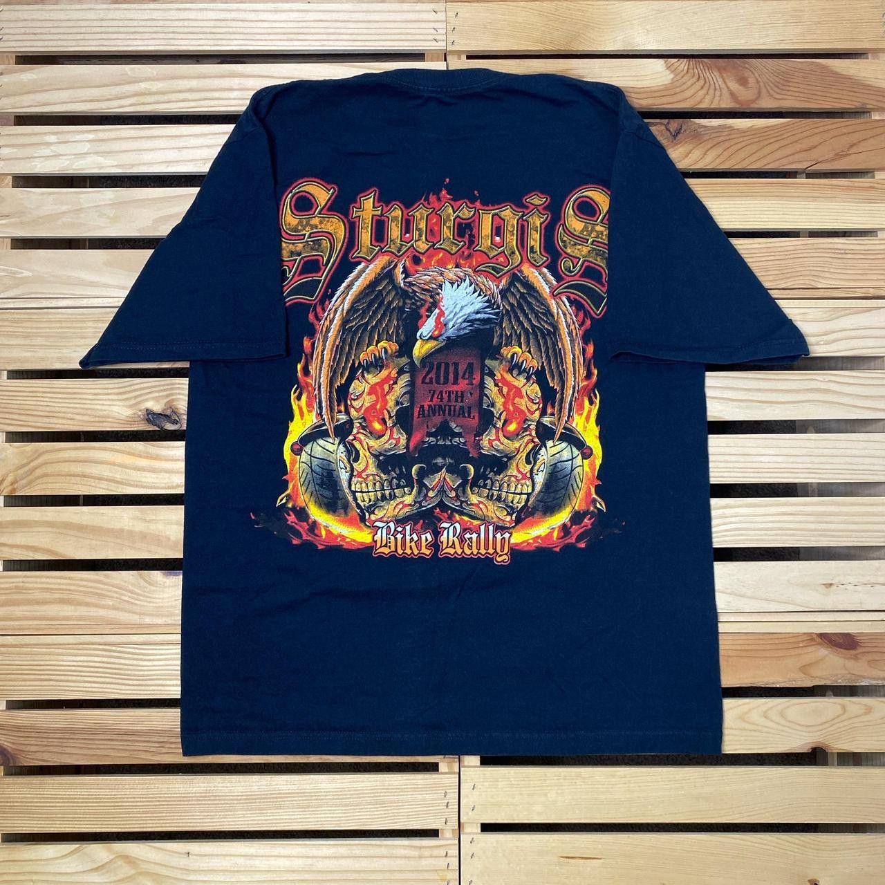Fruit Of The Loom Sturgis Motorcycle Rally 2014 Black Biker Tee Size Medium Size US M / EU 48-50 / 2 - 1 Thumbnail
