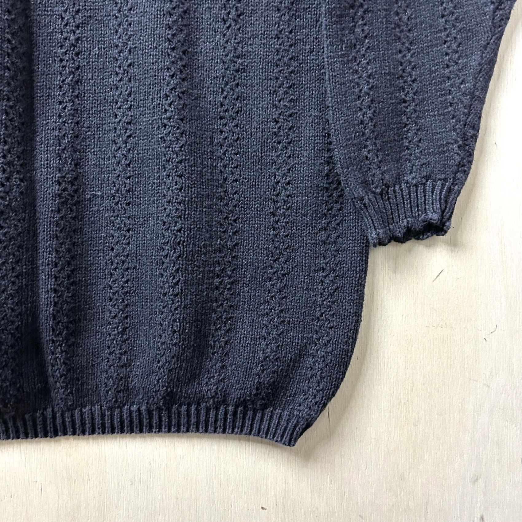 Vintage VINTAGE Stefano Sweater Women Large Black Crew Neck Tight-Knit Textured Pullover Size L / US 10 / IT 46 - 2 Thumbnail