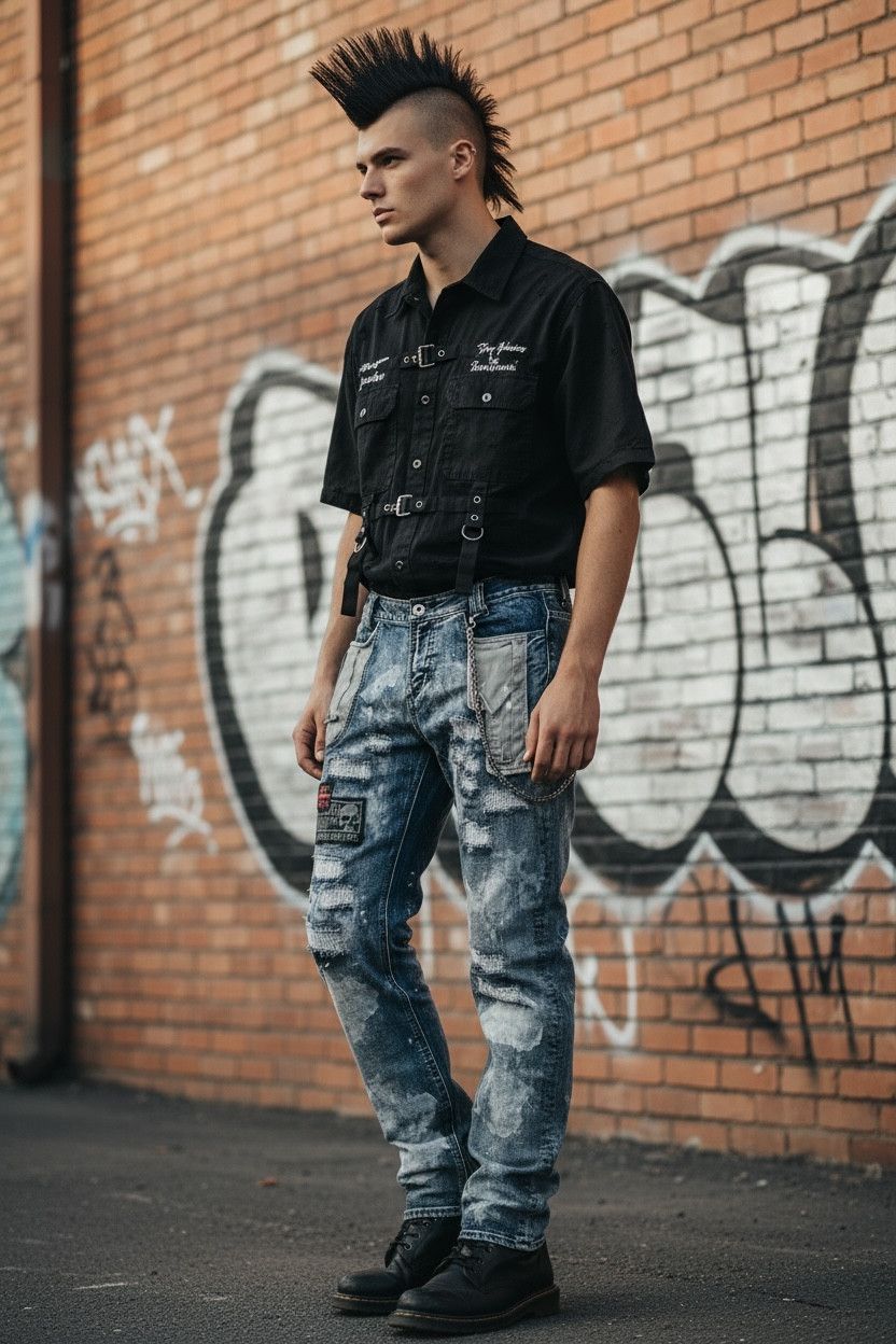 Sex Pot ReVeNGe FYE💥SEXPOT REVENGE TOKYO Thrash Punk Metal Distressed Denim Size US 31 - 1 Thumbnail