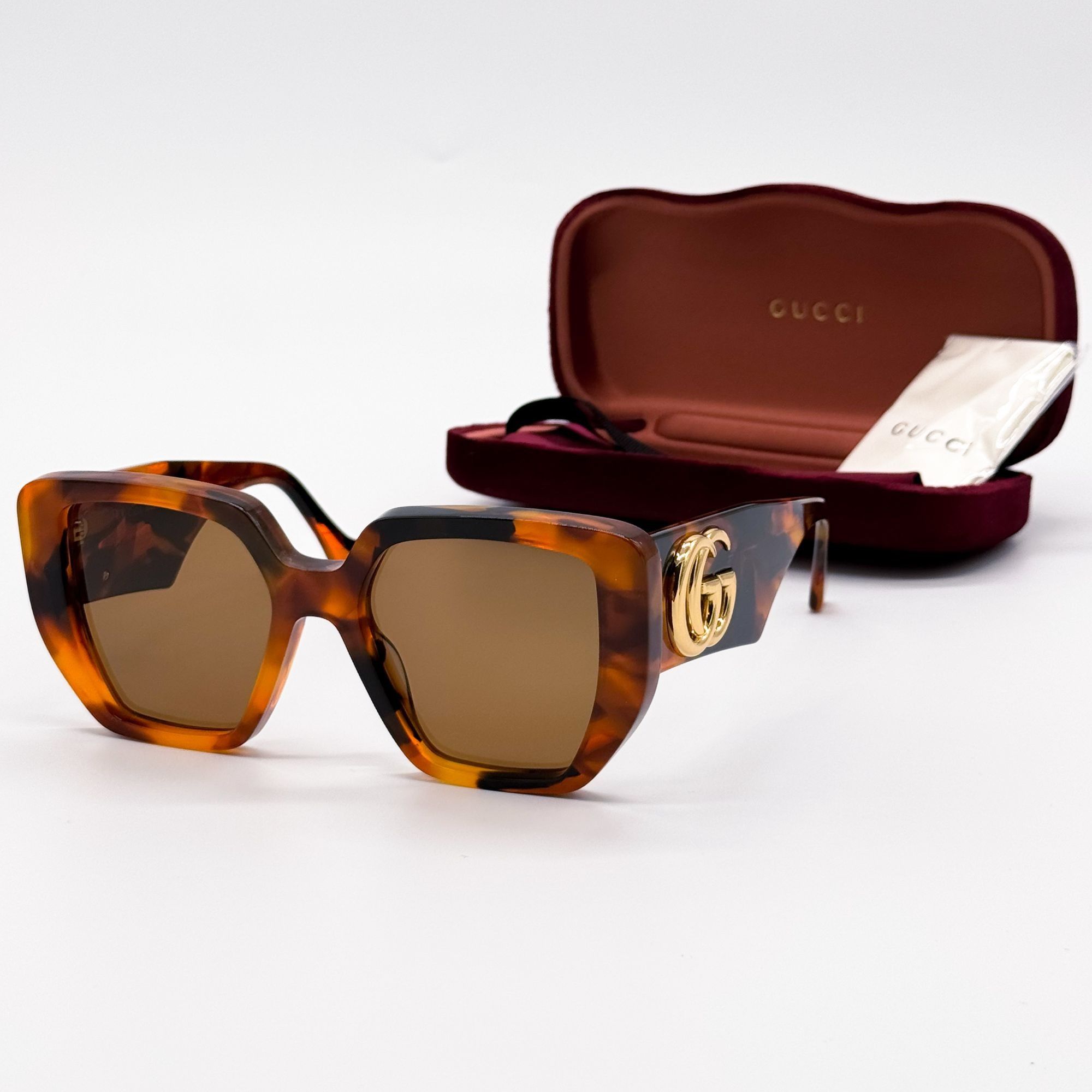 Gucci NEW GUCCI GG0956S 007 HAVANA WOMEN SUNGLASSES GUCCI Size ONE SIZE - 1 Thumbnail