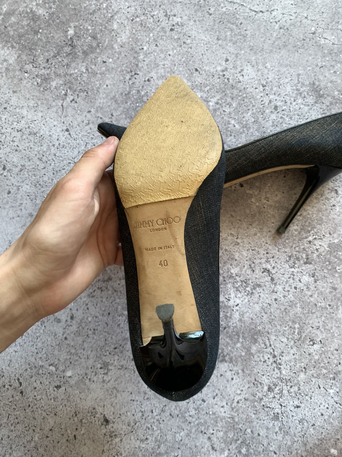 Jimmy Choo 🔥JIMMY CHOO DENIM HEELS Size US 10 / IT 40 - 17 Thumbnail