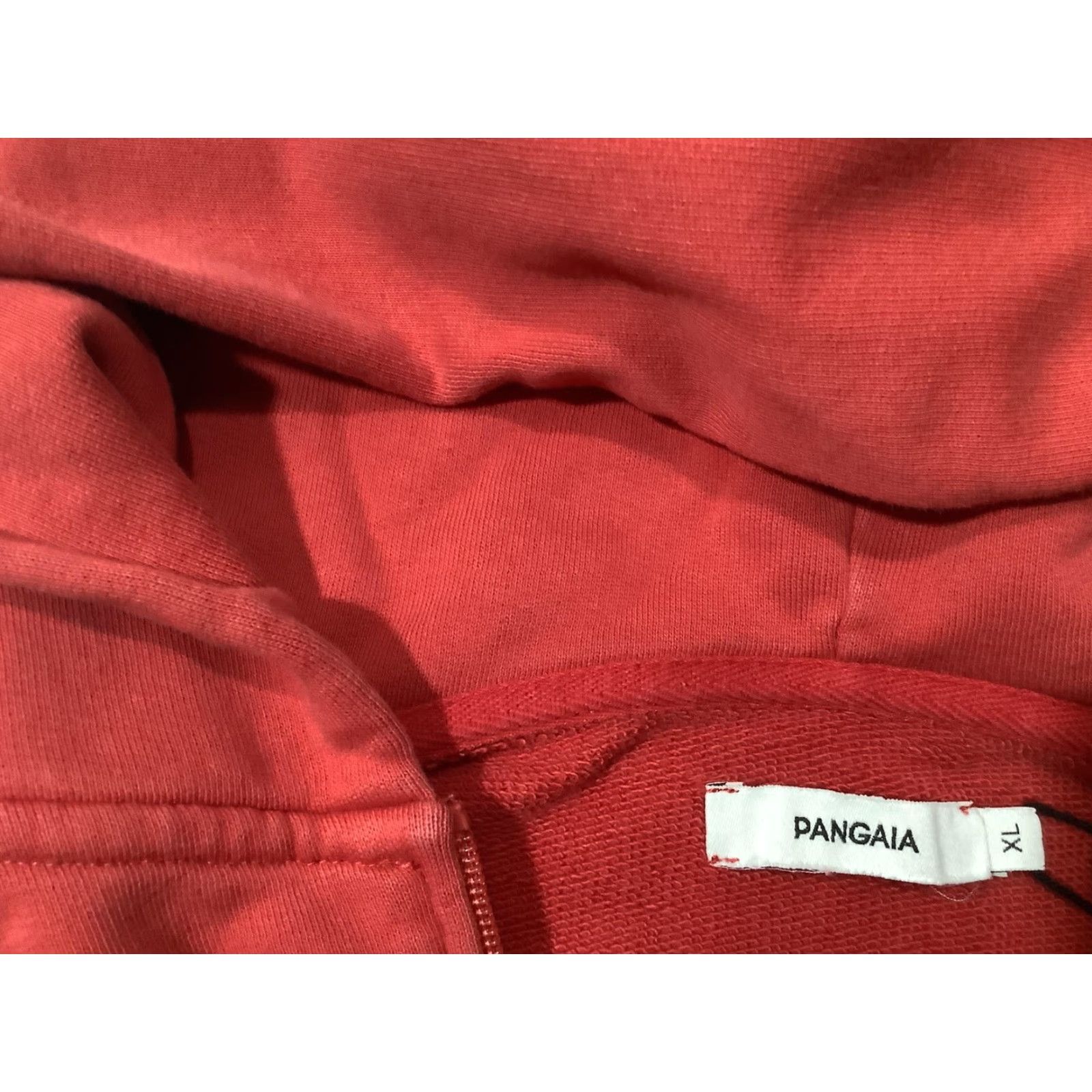 Pangaia PANGAIA Hoodie Mens XL Red WORTHY OF LOVE Graphic Full Zip Fleece Casual Size US XL / EU 56 / 4 - 5 Thumbnail