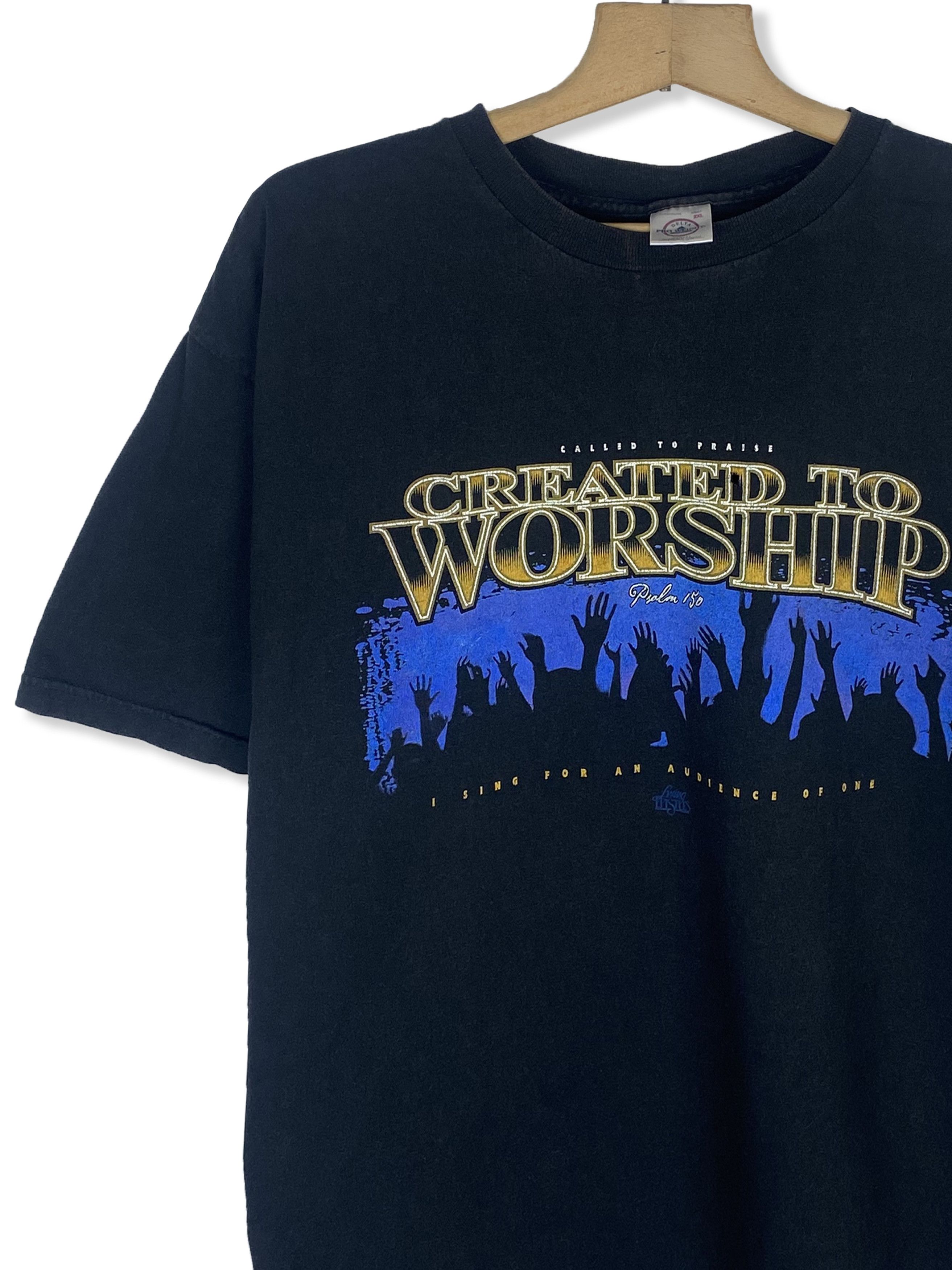 Band Tees 2001 Vintage WORSHIP Black T-Shirt M Size US XXL / EU 58 / 5 - 3 Thumbnail