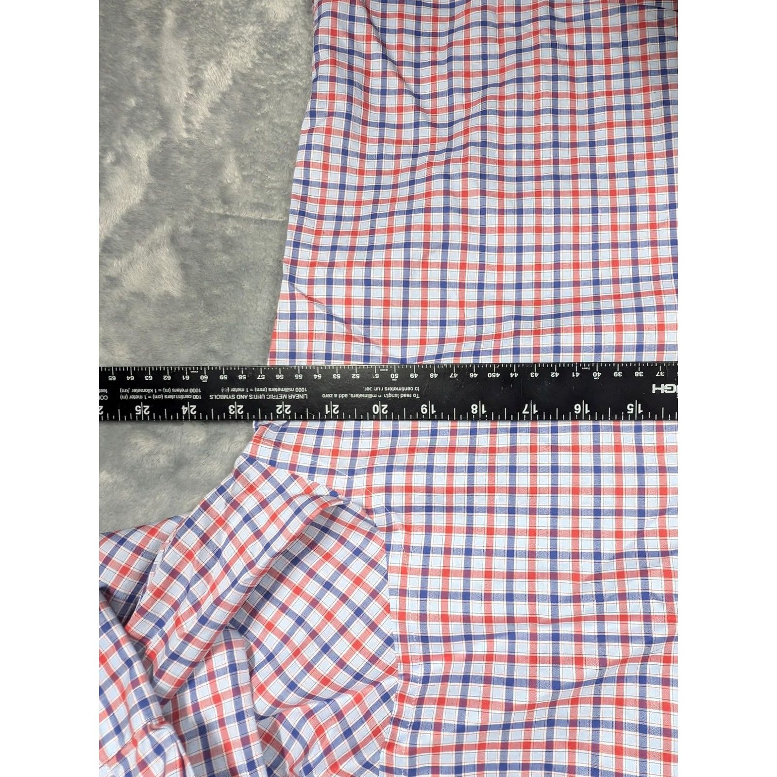 Vintage Emanuel Berg Shirt Mens Large Blue Red Check Dress Modern Fit Long Sleeve Size 42R - 3 Thumbnail