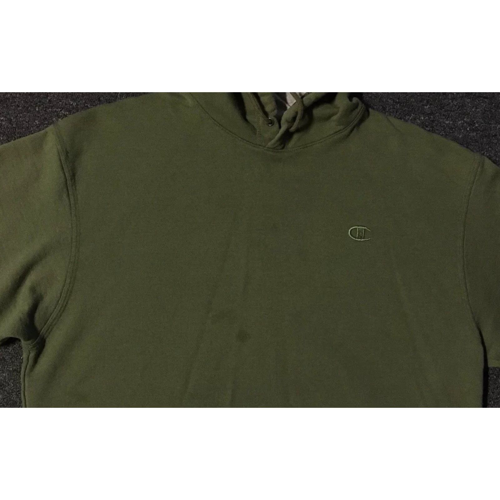 Champion Vtg Champion Hoodie L Green Distressed Faded Basic 90s School Surf Skate Track & Field Grunge USA Baseball Football Retro Punk Baroque? Size US L / EU 52-54 / 3 - 7 Thumbnail