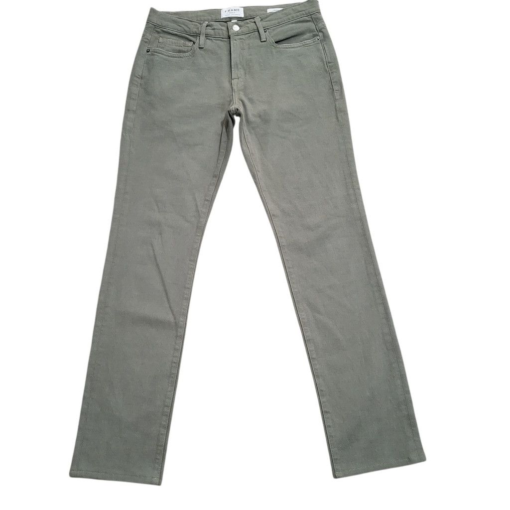 Frame FRAME Le'Homme Slim Straight Olive Jeans Size 31/32 Men's Size US 31 - 4 Thumbnail