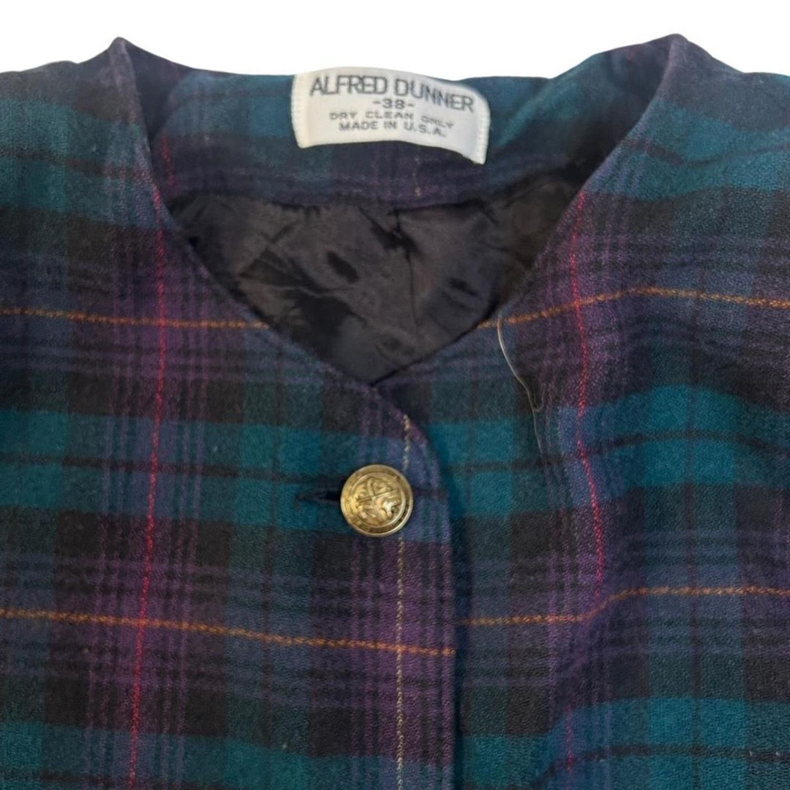 Vintage Vintage plaid blazer alfred dunner Size M / US 6-8 / IT 42-44 - 3 Thumbnail