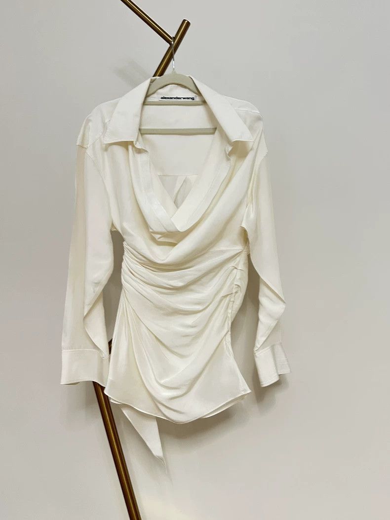 Alexander Wang Alexander Wang White Silk Shirt- Size S / US 4 / IT 40 - 1 Thumbnail