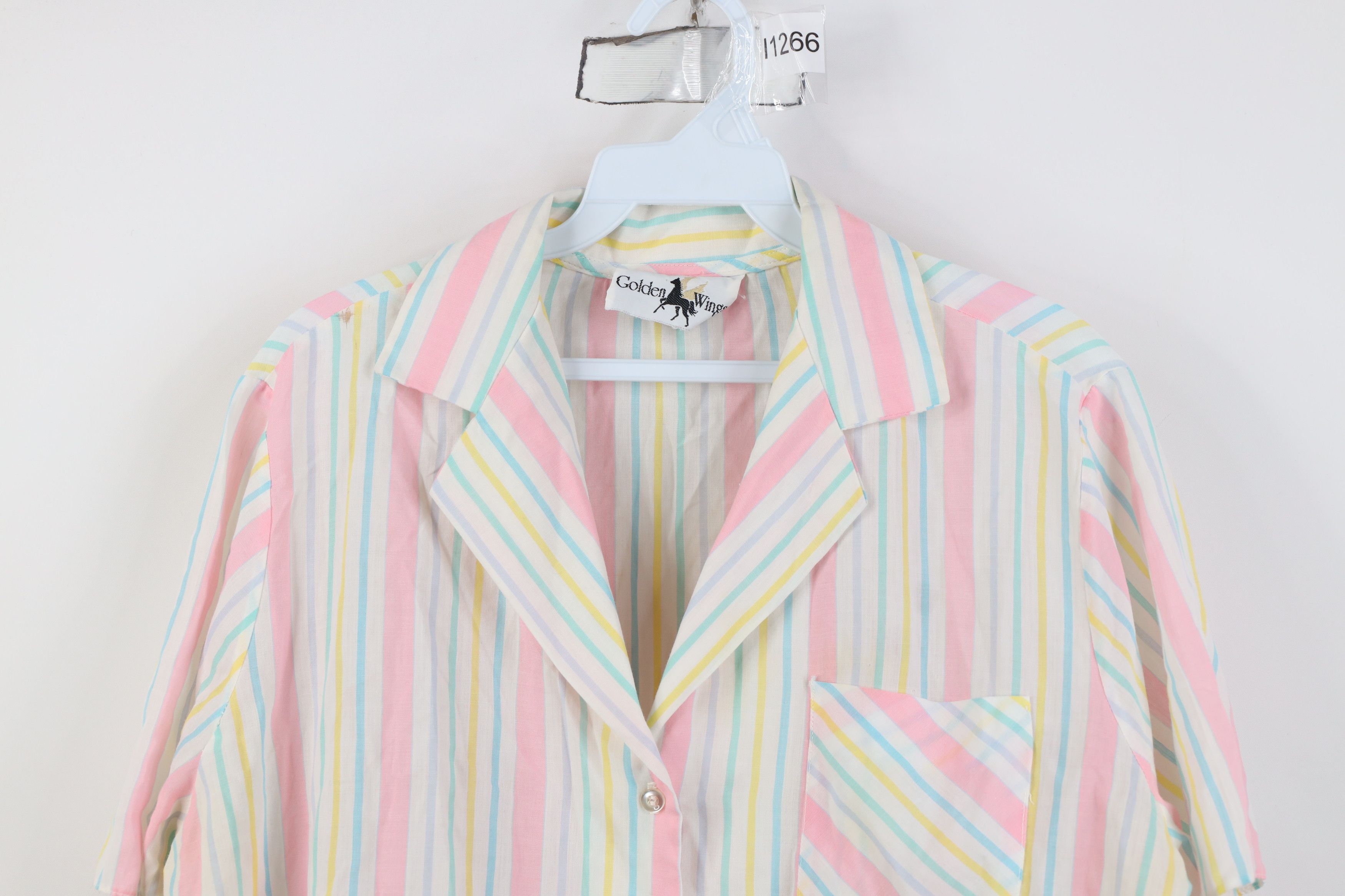 Vintage Vintage 70s 80s Streetwear Rainbow Striped Button Shirt Size S / US 4 / IT 40 - 2 Thumbnail