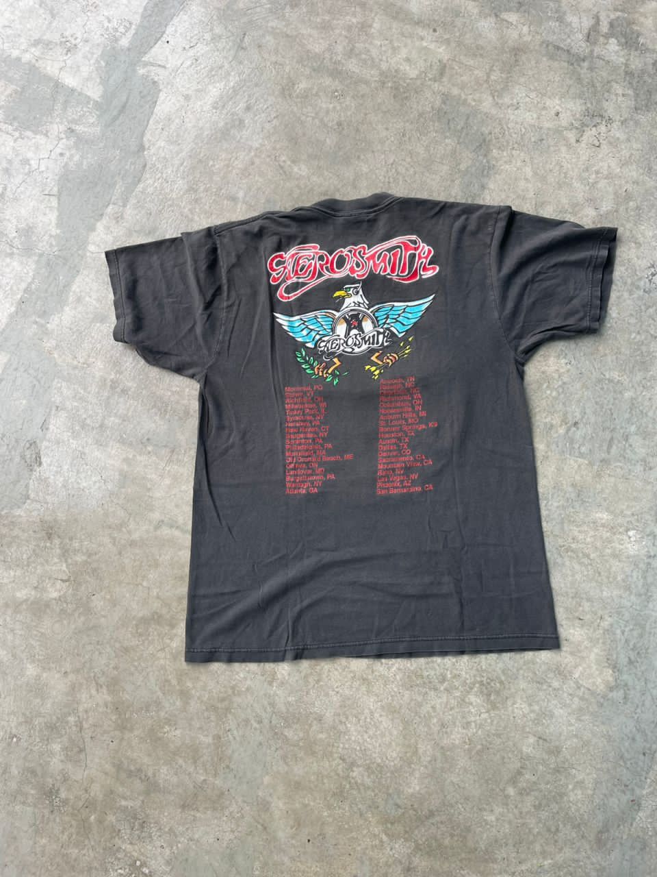 Aerosmith Vintage 90s Aerosmith Aero Force One Band Tees Size US L / EU 52-54 / 3 - 2 Thumbnail