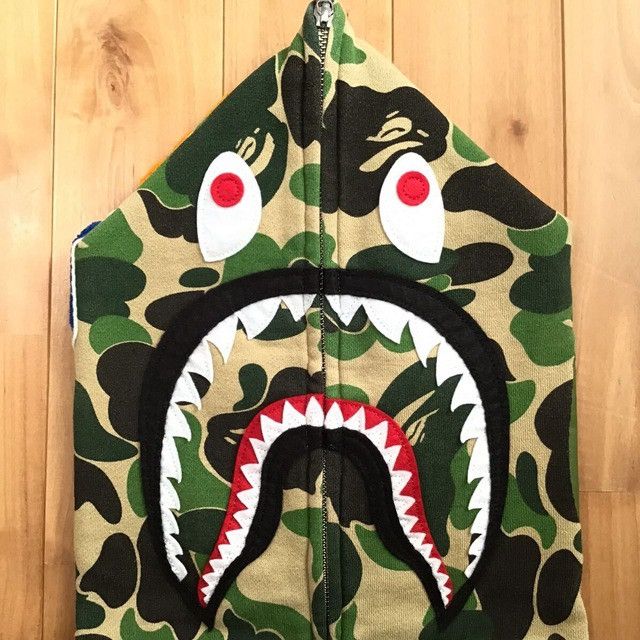 Bape BAPE ABC camo green shark full zip hoodie a bathing ape Size US M / EU 48-50 / 2 - 3 Thumbnail