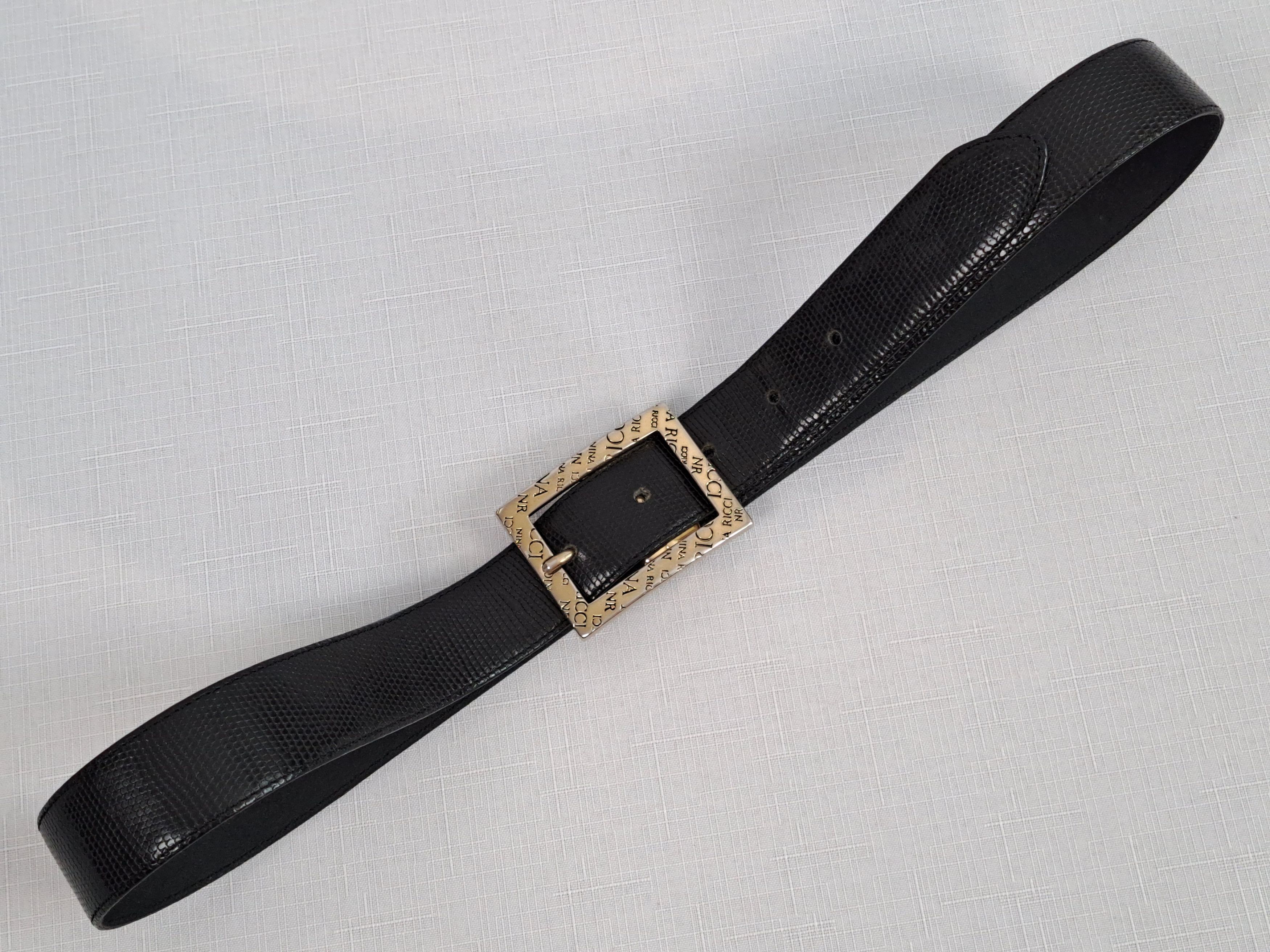 Nina Ricci Vintage Nina Ricci black belt. Made in France Size ONE SIZE - 4 Thumbnail