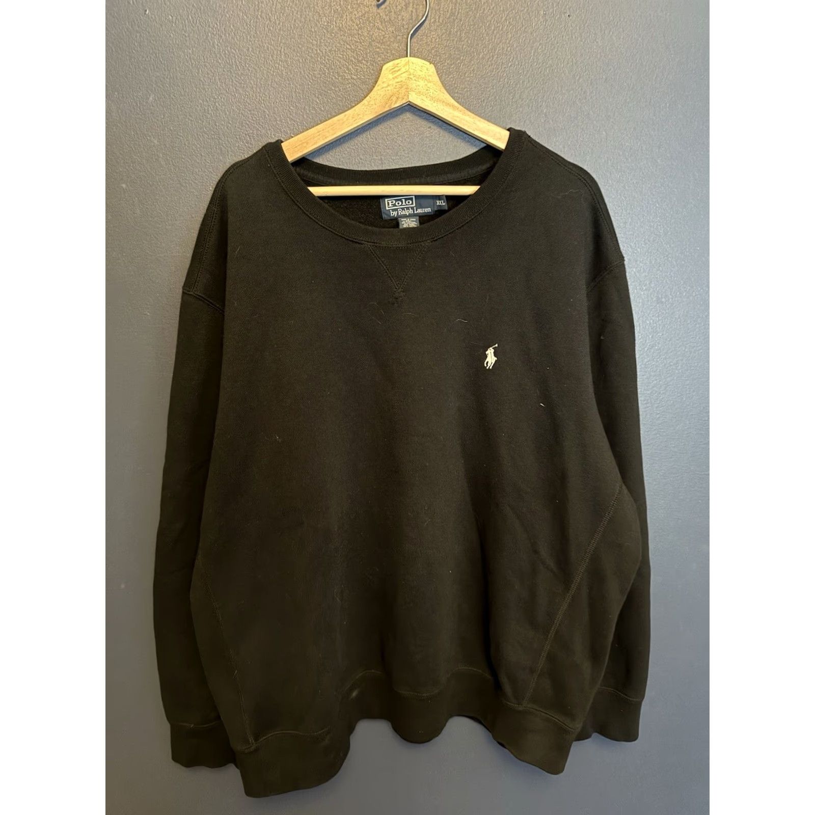 Polo Ralph Lauren VINTAGE Polo Ralph Lauren Sweatshirt Black 2XL Cotton 90s Pullover Men Baseball Pony Size US XXL / EU 58 / 5 - 3 Thumbnail