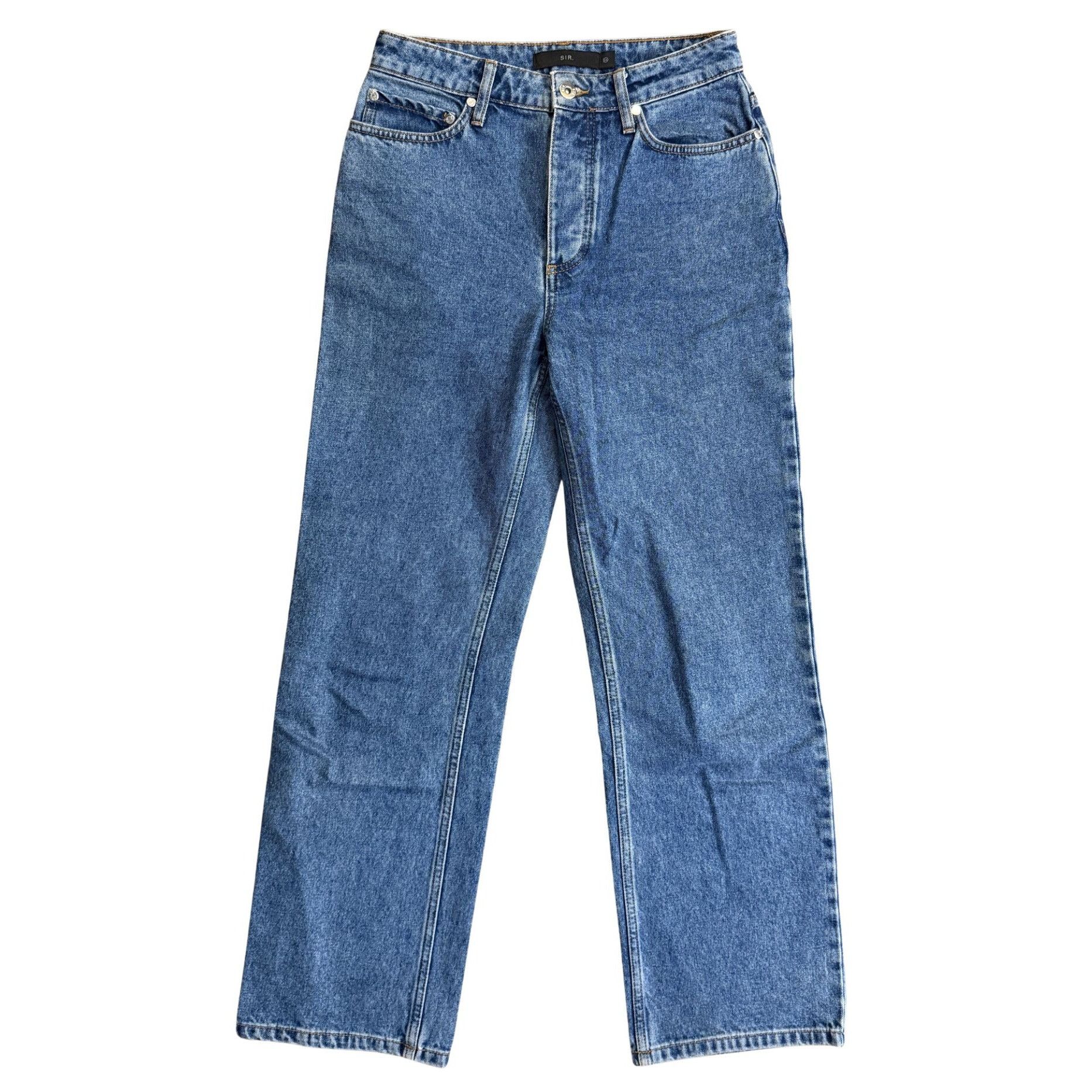 SIR. SIR. Denim Straight Leg Med Wash Jeans EUC $360 Sz 24 Size 42" / US 20 - 1 Thumbnail