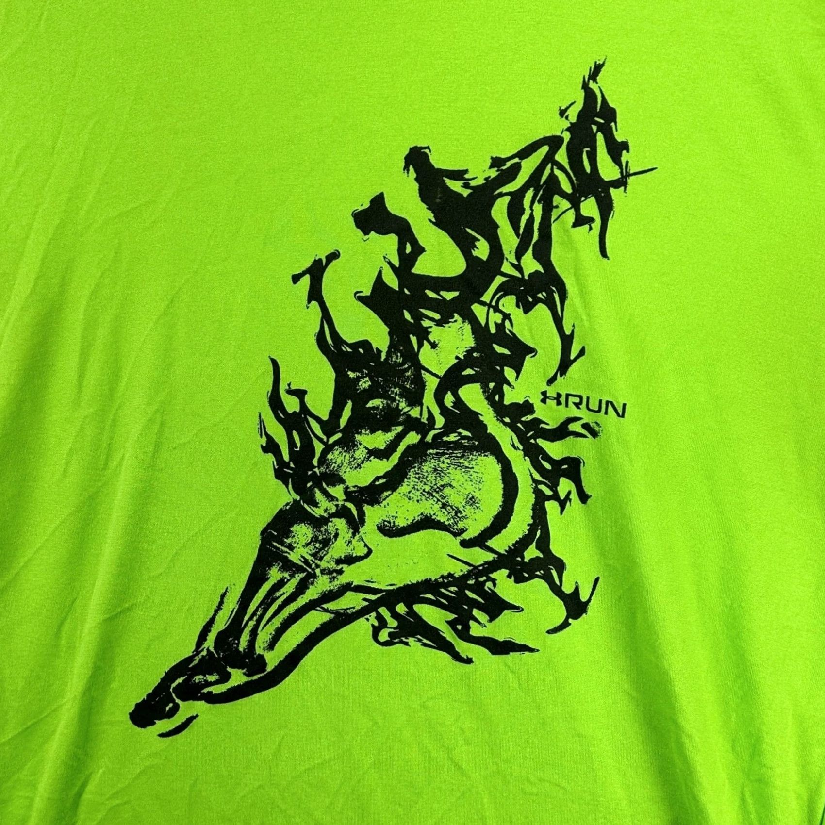 Under Armour Under Armour Heat Gear T-Shirt Graphic Tee Men Medium Neon Green Fitted Athletic Size US M / EU 48-50 / 2 - 6 Thumbnail