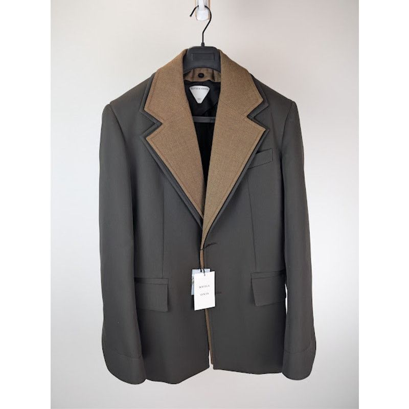 Bottega Veneta o1rshd1 Compact Wool Jacket in Kale Size US M / EU 48-50 / 2 - 2 Thumbnail