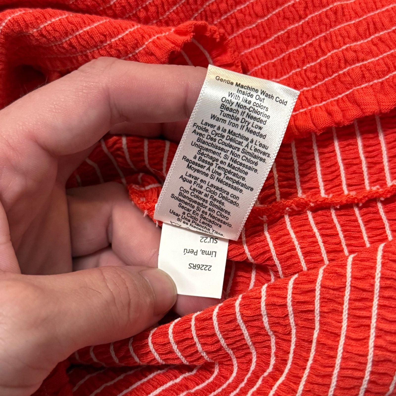Nation LTD Nation Scarlett Smocked Flutter Sleeve Top Cotton Red Small Size S / US 4 / IT 40 - 7 Thumbnail